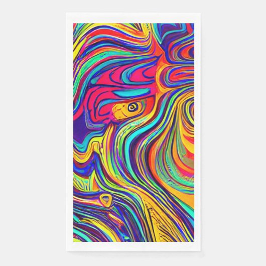 Abstract colourful paint throw pillow servet (Voorkant)