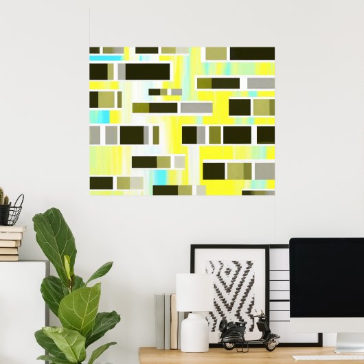 Abstract Composition Poster (Thuiskantoor)
