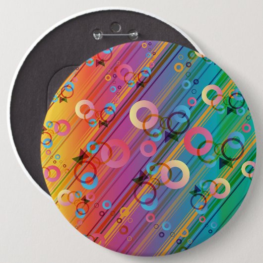 Abstract Composition Ronde Button 6,0 Cm (Voorkant /achterkant)