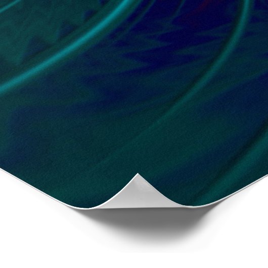 Abstract Computer genereerde Fractal-ontwerp. Een  Poster (Hoek)