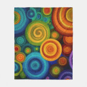 Abstract concentric circles in vibrant multicolor  fleece deken (Voorkant)