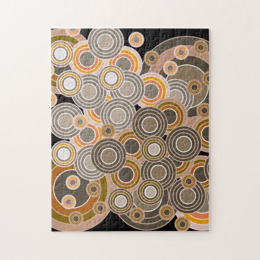 Abstract Concentric Circles Patroon Legpuzzel (Verticaal)