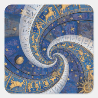 Abstract conceptueel over mystiek, astrologie, bab vierkante sticker