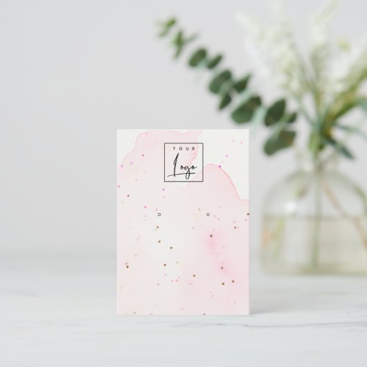Abstract Confetti Blush Stud Veroorbaar Logo beeld Visitekaartje (Staand voorkant)