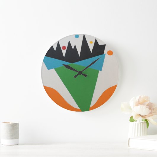 Abstract Confetti Cone Round Clock Grote Klok (Huis)