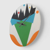 Abstract Confetti Kegel Ronde Klok (Hoek)