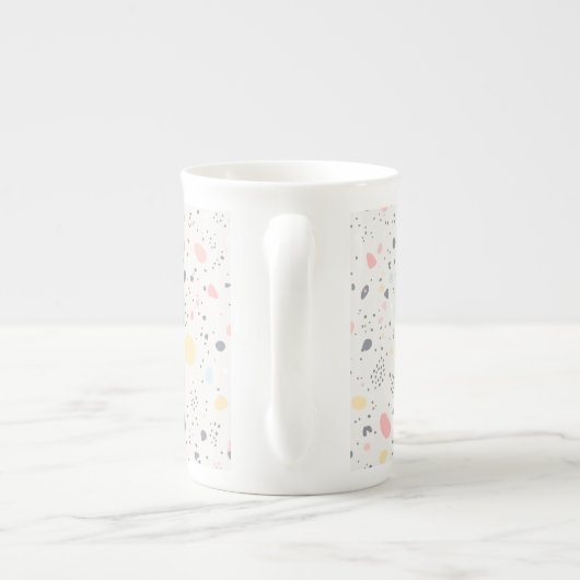 Abstract Confetti Mug – Modern High-Energy Pattern Porselein Kop (Achterkant)