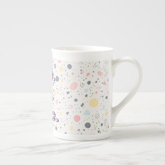 Abstract Confetti Mug – Modern High-Energy Pattern Porselein Kop (Rechts)