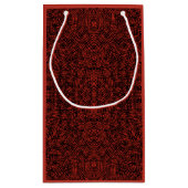 Abstract Contemporary Black Crosshatch On Red Rust Klein Cadeauzakje (Achterkant)