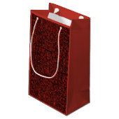 Abstract Contemporary Black Crosshatch On Red Rust Klein Cadeauzakje (Achterkant Gekanteld)