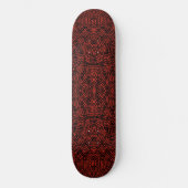 Abstract Contemporary Black Crosshatch On Red Rust Persoonlijk Skateboard (Voorkant)