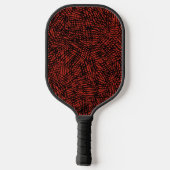 Abstract Contemporary Black Crosshatch On Red Rust Pickleball Paddle (Achterkant)