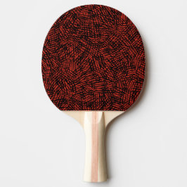 Abstract Contemporary Black Crosshatch On Red Rust Tafeltennisbatje