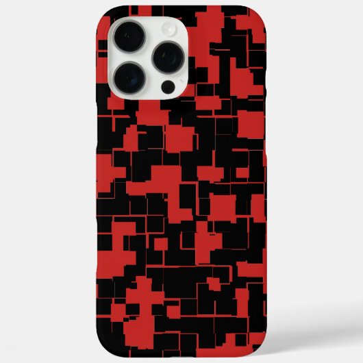 ABSTRACT COOL Black en Red Stylish Pattern Case-Mate iPhone Case (Achterkant)
