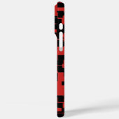 ABSTRACT COOL Black en Red Stylish Pattern Case-Mate iPhone Case (Achterkant / Links)