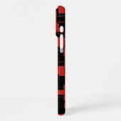ABSTRACT COOL Black en Red Stylish Pattern iPhone Hoesje (Linkerkant)