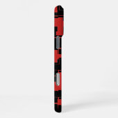 ABSTRACT COOL Black en Red Stylish Pattern iPhone Hoesje (Rechterkant)