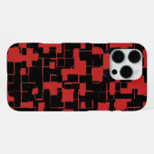 ABSTRACT COOL Black en Red Stylish Pattern iPhone Hoesje (Achterkant horizontaal)