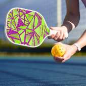 Abstract Cool Pattern Monogramed Name Sports Pro Pickleball Paddle