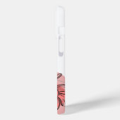 'Abstract Coral Bloem' iPhone 15 Pro Hoesje (Achterkant / Links)