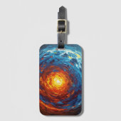 Abstract Core - Painterly Style Vibrant Art Bagagelabel (Voorkant (verticaal))