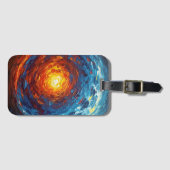 Abstract Core - Painterly Style Vibrant Art Bagagelabel (Voorkant (horizontaal))