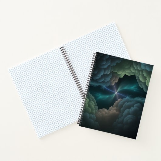 Abstract Cosmic Cloud Spiral Notebook Notitieboek (Binnen)