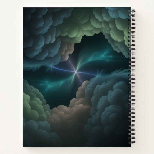 Abstract Cosmic Cloud Spiral Notebook Notitieboek (Achterkant)