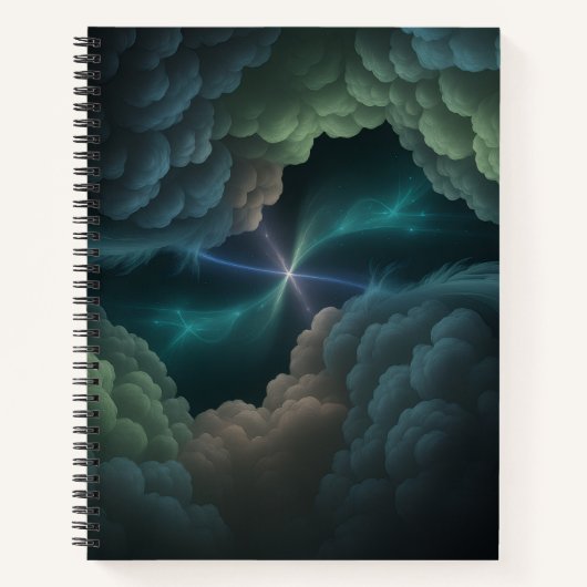 Abstract Cosmic Cloud Spiral Notebook Notitieboek (Voorkant)