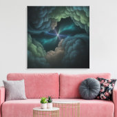 Abstract Cosmic Cloud Wall Art Canvas Afdruk (Insitu (Woonkamer))
