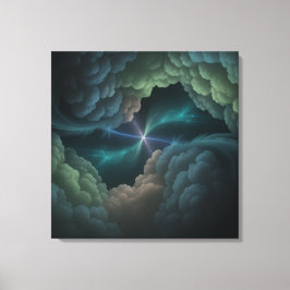 Abstract Cosmic Cloud Wall Art Canvas Afdruk