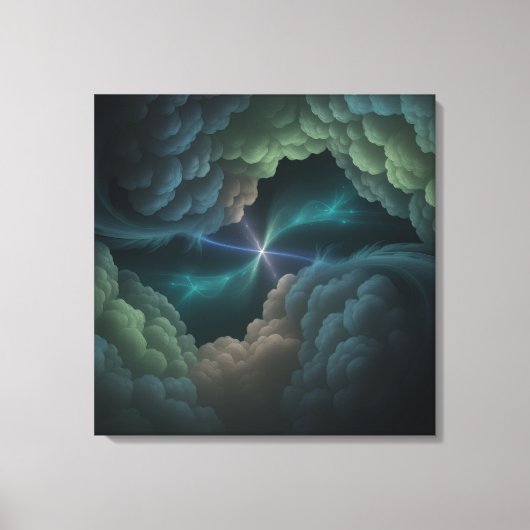 Abstract Cosmic Cloud Wall Art Canvas Afdruk (Voorkant)