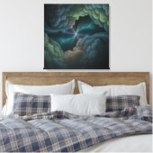 Abstract Cosmic Cloud Wall Art Canvas Afdruk (Insitu (Slaapkamer))