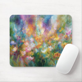 Abstract cosmic floral explosion in pastel colors muismat