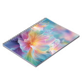 Abstract cosmic floral explosion in pastel notitieboek (Linkerzijde)