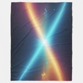 Abstract Cosmic Light Energy Glowing Space Fleece Deken