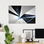 Abstract Cosmic Portal Poster (Thuiskantoor)