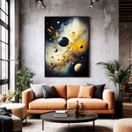 Abstract Cosmos: Planets in Dance Perfect Poster