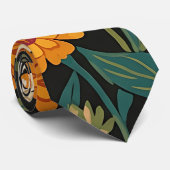 Abstract Cottagecore Zinnia Vlinder Das (Opgerold)
