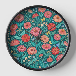 Abstract Cottagecore Zinnia Vlinder Kunst Klokken