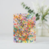 Abstract - Crayon - Mardi Gras Briefkaart (Staand voorkant)
