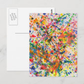 Abstract - Crayon - Mardi Gras Briefkaart (Voorkant / Achterkant)