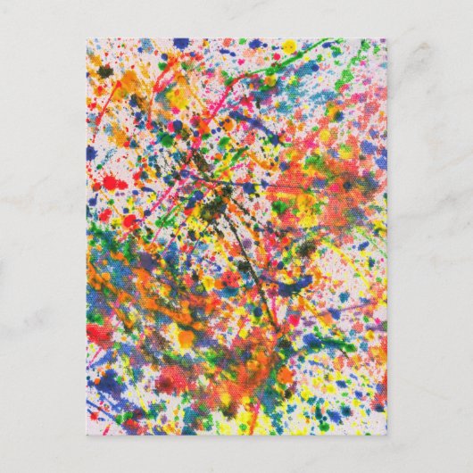 Abstract - Crayon - Mardi Gras Briefkaart (Voorkant)