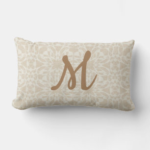 Abstract Cream Linnen  Style Patroon Kussen