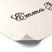 Abstract Cream Wedding Poster  (Hoek)