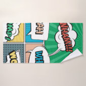 Abstract creatief concept stripverhaal pop stijl b badhanddoek (Badhanddoek)