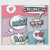 Abstract creatief concept stripverhaal pop stijl b cadeaupapier (Vlak)