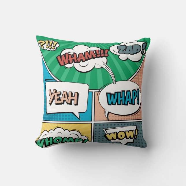 Abstract creatief concept stripverhaal pop stijl b kussen (Voorkant)