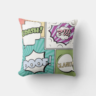 Abstract creatief concept stripverhaal pop stijl b kussen