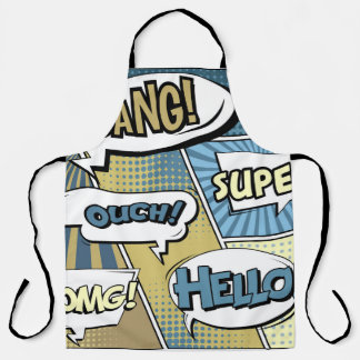 Abstract creatief concept stripverhaal pop stijl b schort